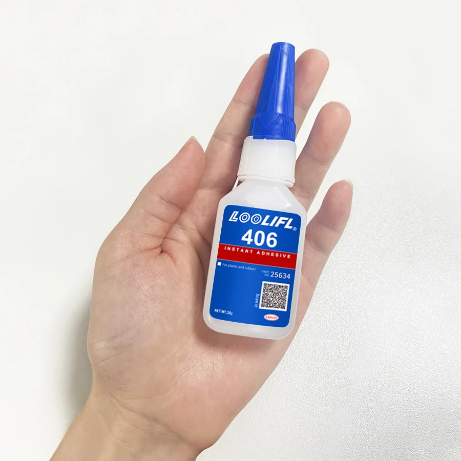 LOOLIFL 406 Glue Instant Quick Dry Cyanoacrylate Strong Adhesive Universal Fast Repairing Glue For Wood Plastic Jewelry Glue