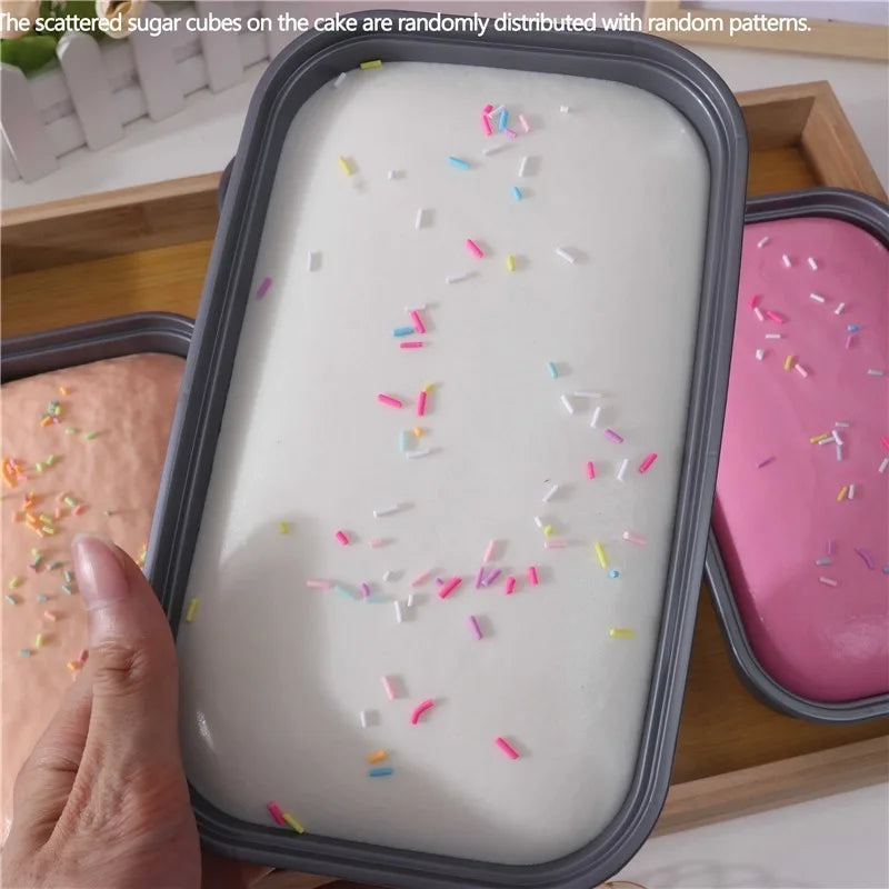 Super Soft Sprinkle Jumbo Box Cake Squishies Fragrant Slow Rebound Non-toxic ASMR Healing Stress Relief Fidget Toy Adult Gift