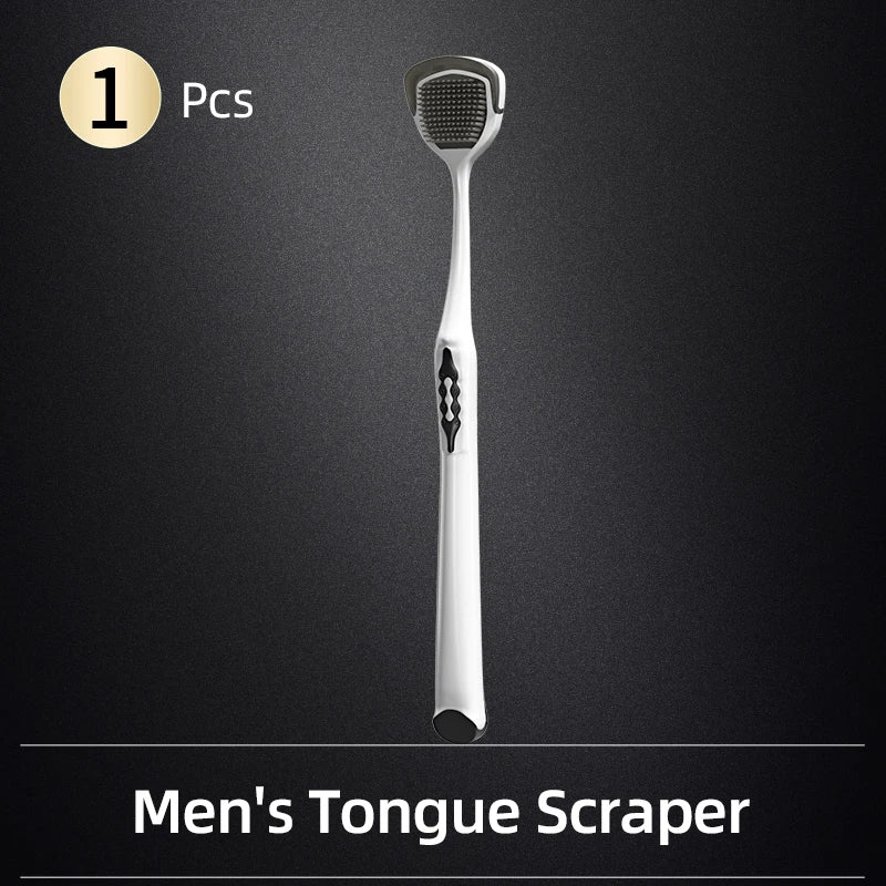 Y-kelin Men's Tongue Scraper Brush  Removal Tool Oral Cleaning and Odor   Coating