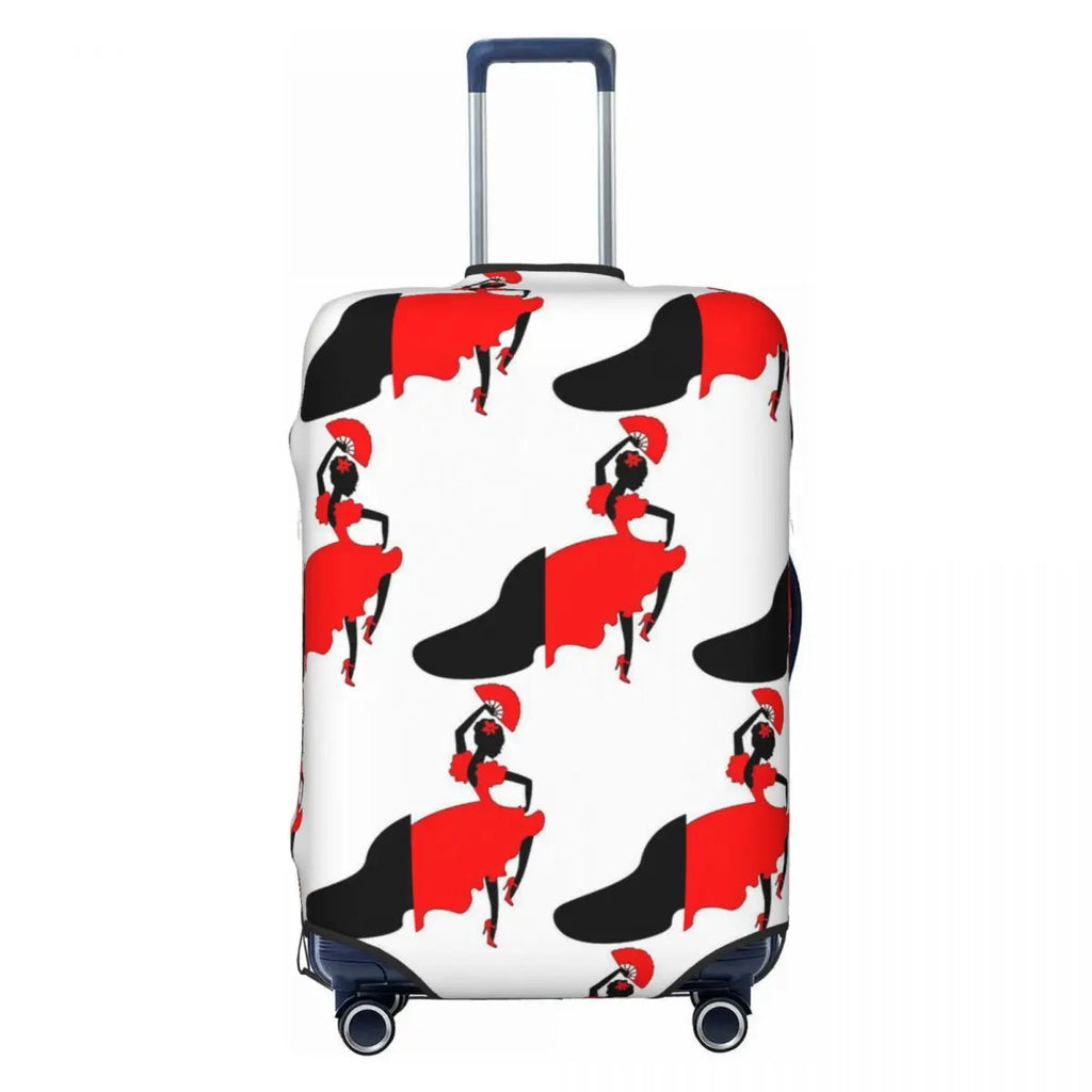 Flamenco Dancer Ole Suitcase Cover Protection Elastic Travel Luggage Protector Covers for 18-32 Inch