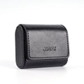 JIALAI High Grade Magnetic Earphone Storage Box Lining Flocking Compact Flip Cover for Wireless Earbuds, Black Textured PU Case