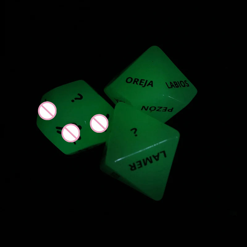 3Pcs/set Luminous Adult Couple Sex Dice Male And Female Flirting Dice And Adult Bedroom Gifts Game Toys