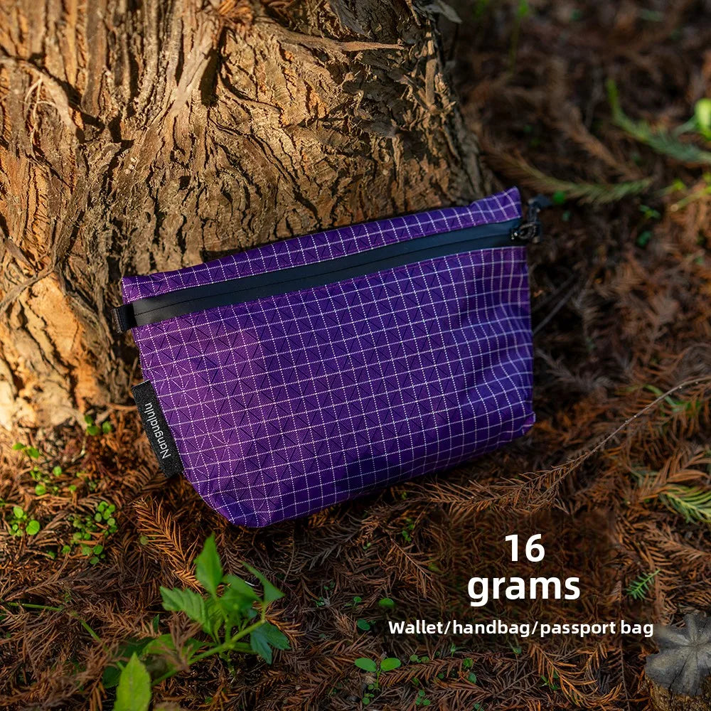 16g Lightweight Waterproof EDC Pouch for Outdoor Hiking Camping with Zipper and Passport Storage