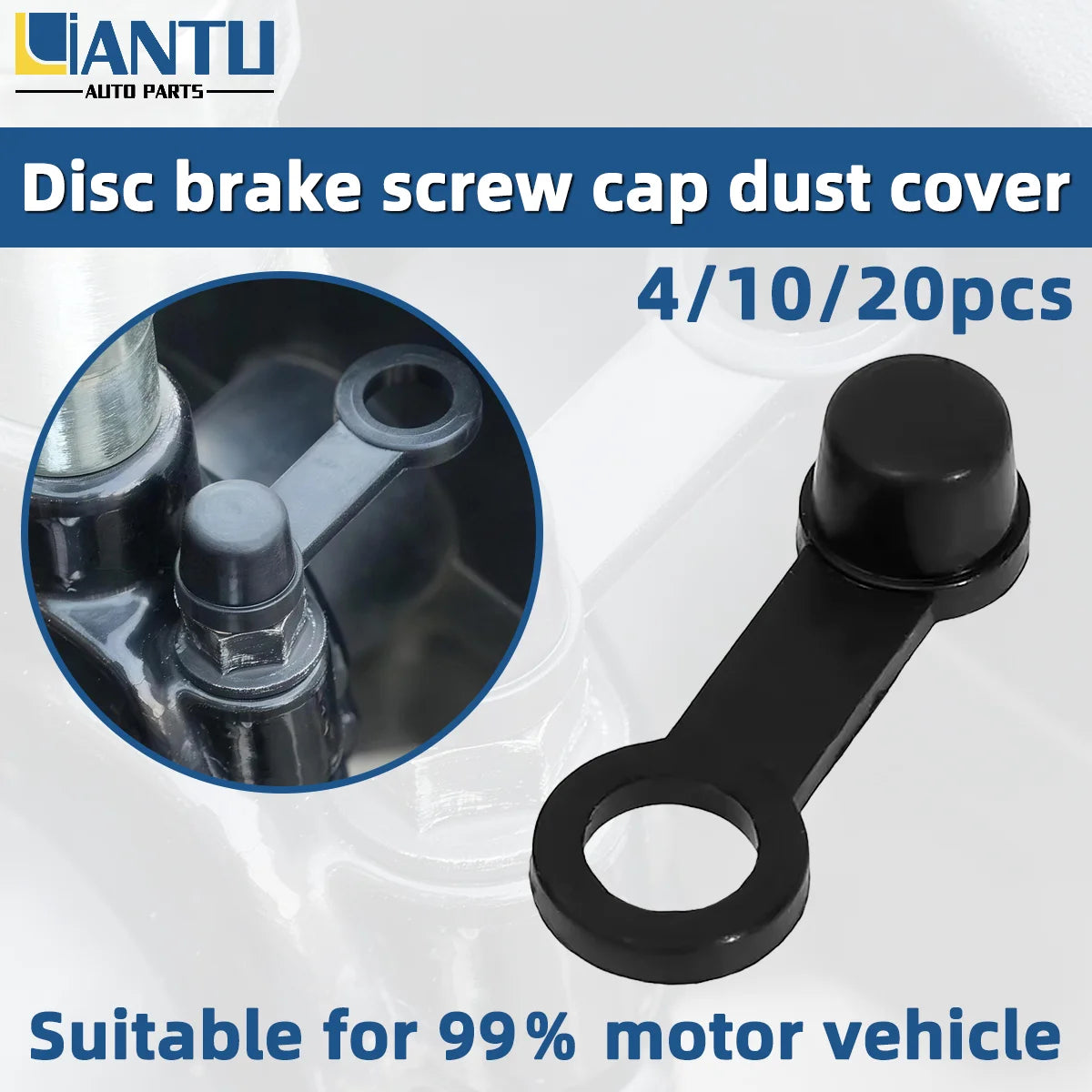 4/10/20PCS Disc Brake Screw Cap Dust Cover Durable Waterproof Anti-Rust Universal Car Brake Caliper Protection Accessories