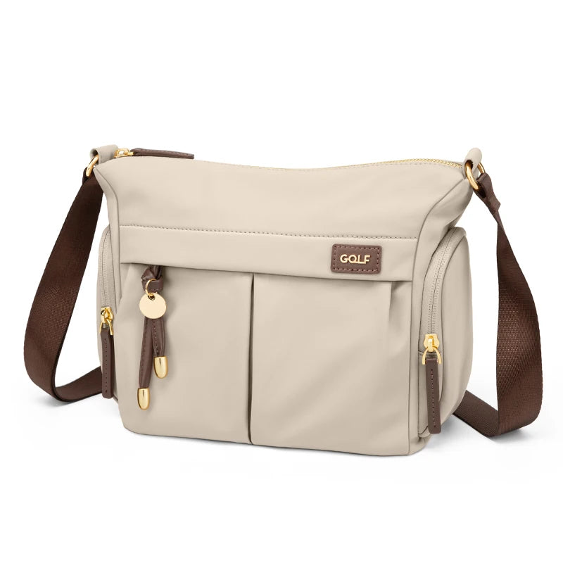 GOLF Women Crossbody Bag Nylon Female Cross Shoulder Bag Waterproof Woman Versatile Cell Phone Sling Bags Ladies Black Antitheft