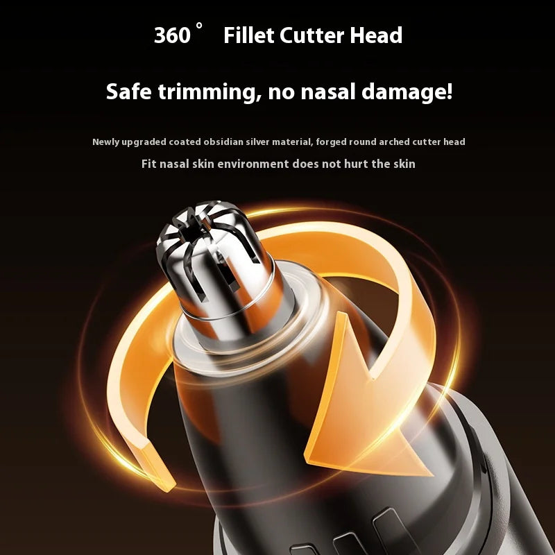 Rechargeable Electric Nose Hair Trimmer Hair Trimmer Nose Hair Remover Scissors Cleaning Tool Men's Shaving Knife