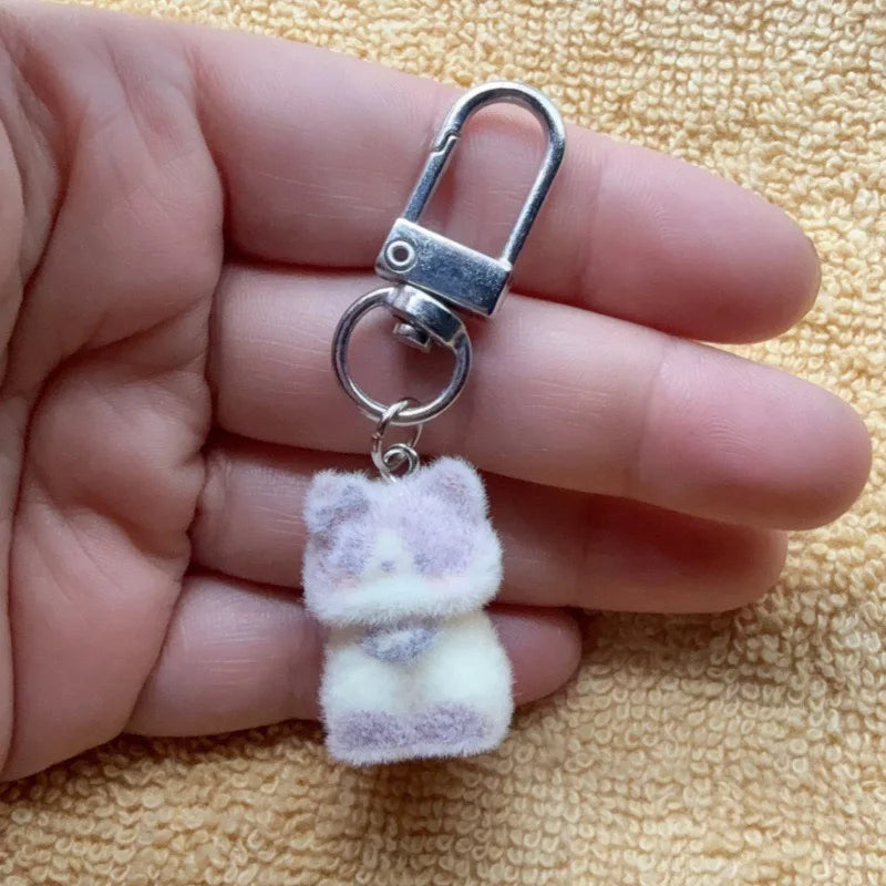 6pcs resin plush cute three-dimensional cat earrings, cat accessories wholesale, versatile jewelry materials