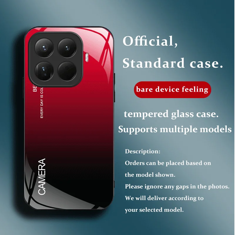 Hard Tempered Glass Case For Xiaomi 17T Pro Mi 17T 5G Protective Cover Gradien Color Pattern Back Shell Fundas