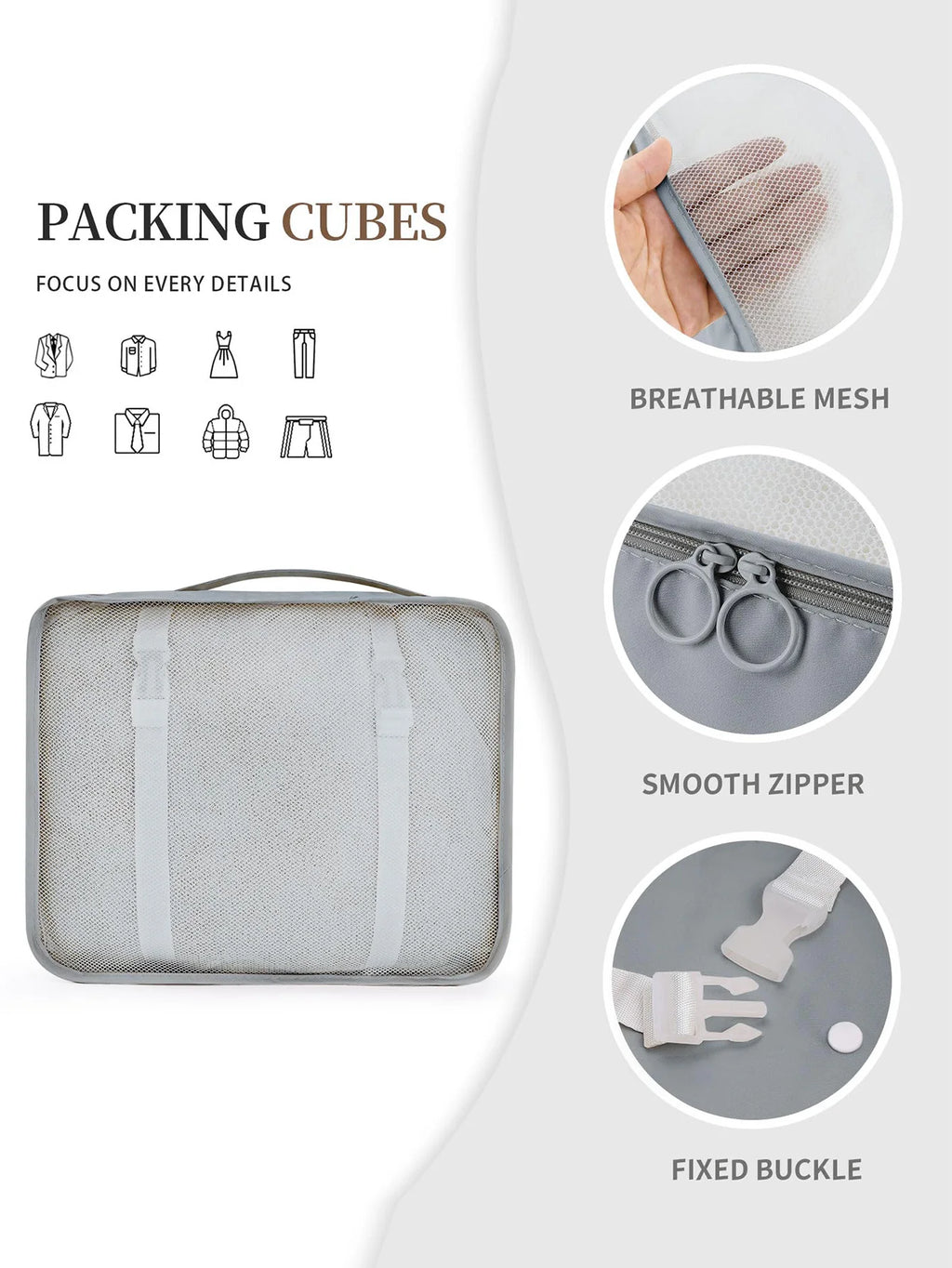 11-Piece Portable Travel Storage Bag Set - Easily Organize Your Clothes, Shoes, and Underwear - Perfect for Daily Travel, Business Trips, Home Storage, Suitable for Luggage and Suitcases, Travel Storage Bags with Slogan Patte
