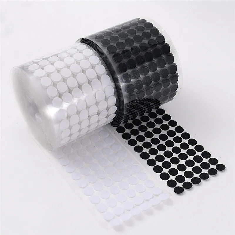 10-30mm Self Adhesive Sticky Dots Strong Glue Magic Sticker Disc Transparent White Round Belcro Adhesivo Hook and Loop Tape
