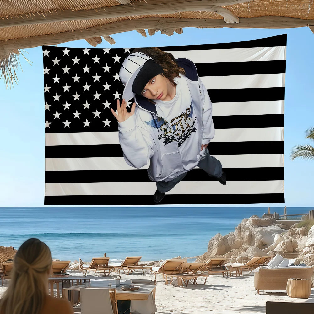 Singer T-Tom Kaulitz flag Custom Camping Garden Decor Party Backdrops Wall Art Family Gifts