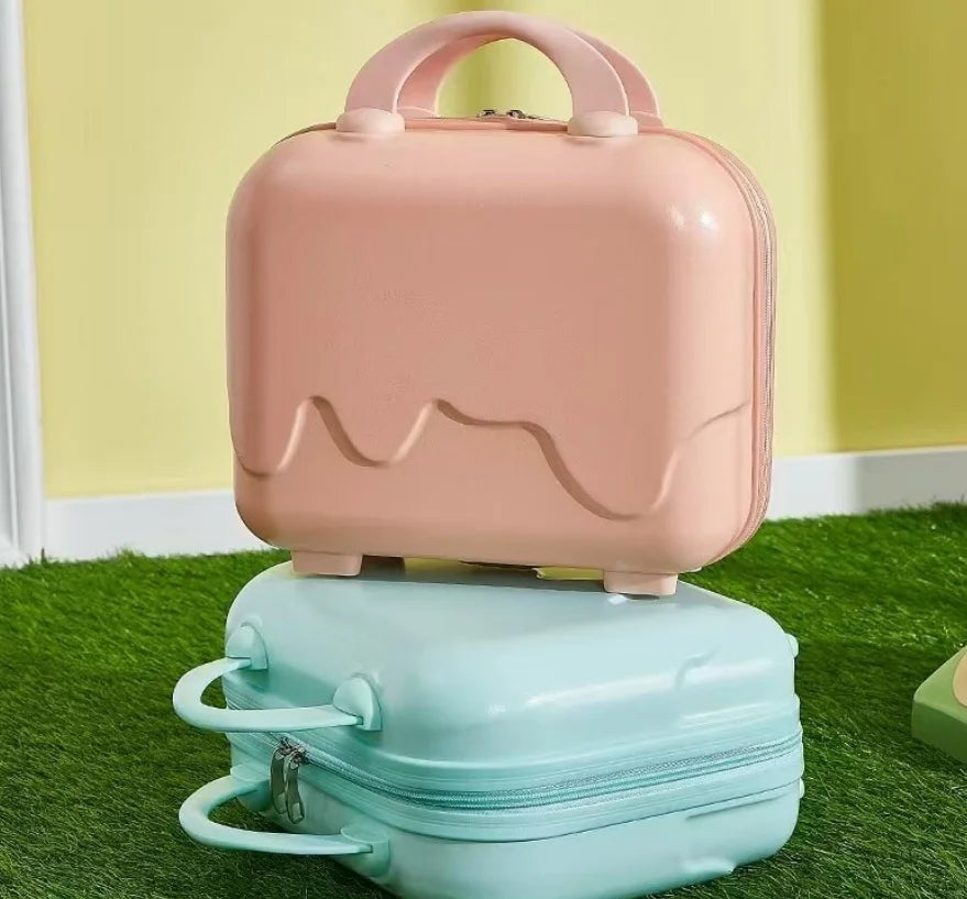Hot Pink 2023 Women New Small Travel Suitcases Pure Handheld box Lady Trend Carry-on luggage