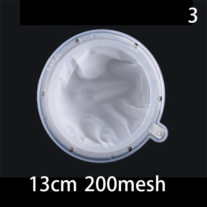 1pc 100/120/200/300/400/450 Mesh Nylon Filter Stainless Steel Funnel For Fruit Milk Traditional Chinese Medicine Oil White Wine