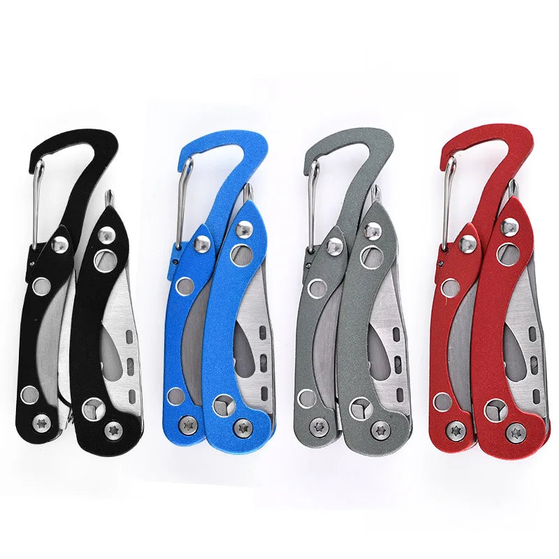 Dobeli 7 In 1 Stainless Steel Blade Outdoor Camping Multitools Multi-functional Pliers with Mini Folding Knife Gift Lylon Bag