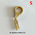 CNC Custom Golden Color Aluminum Knife Signet Finger Ring For Spyderco Endura C10 Delica C11 Matriarch C12 Knives DIY Make Part