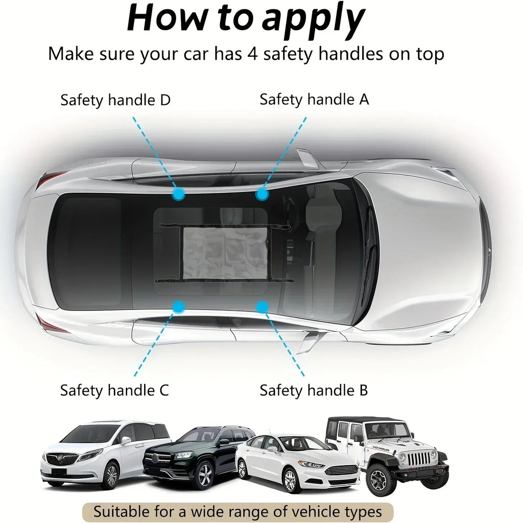 SUV Car Ceiling Storage Net Pocket Car Roof Bag Interior Cargo Net Breathable Mesh Bag Auto Stowing Tidying Interior Accessories