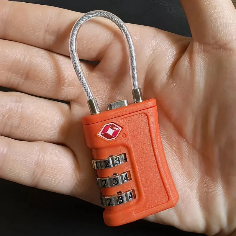 TSA Approved 3 Digit Travel Combination Lock, Changeable Password Zinc Alloy Luggage Suitcase Security Padlock