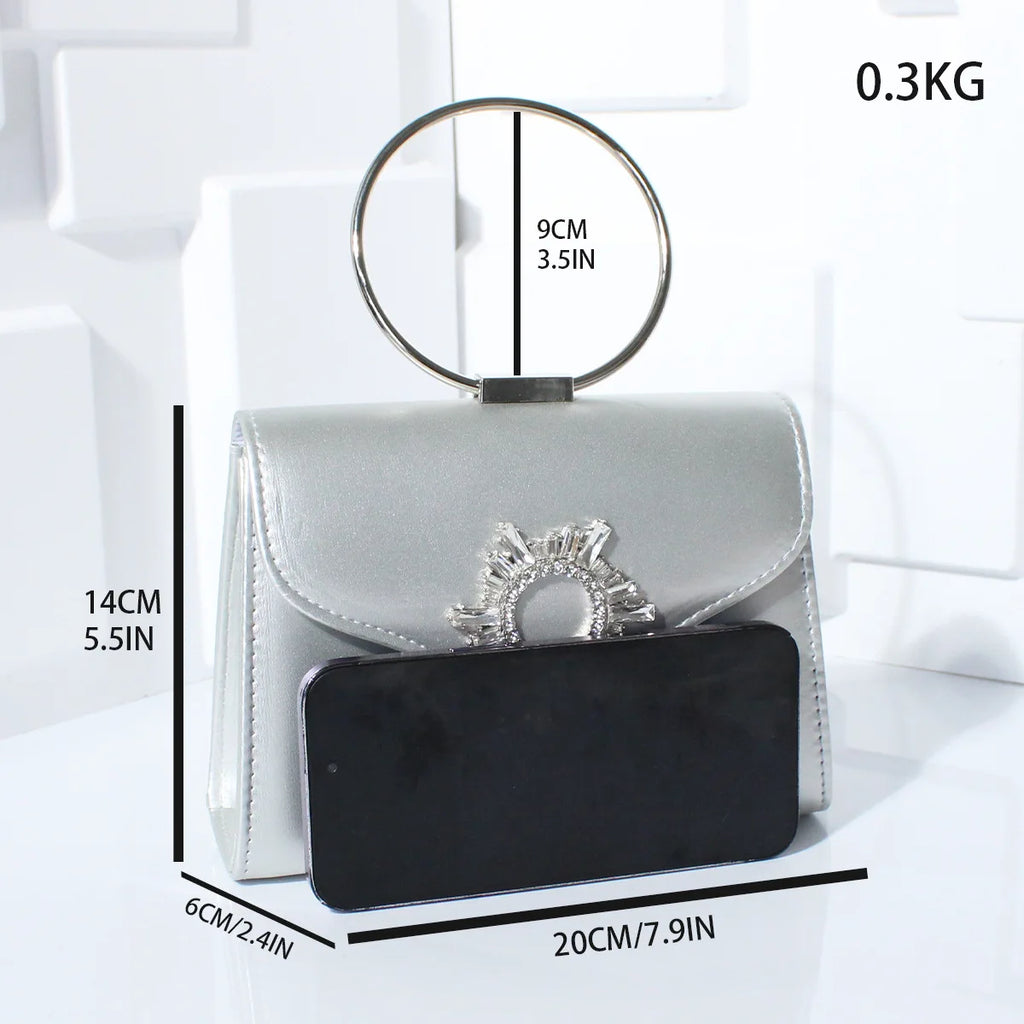 New high-end rhinestone dinner bag niche exquisite messenger chain bag versatile fashion women's bag