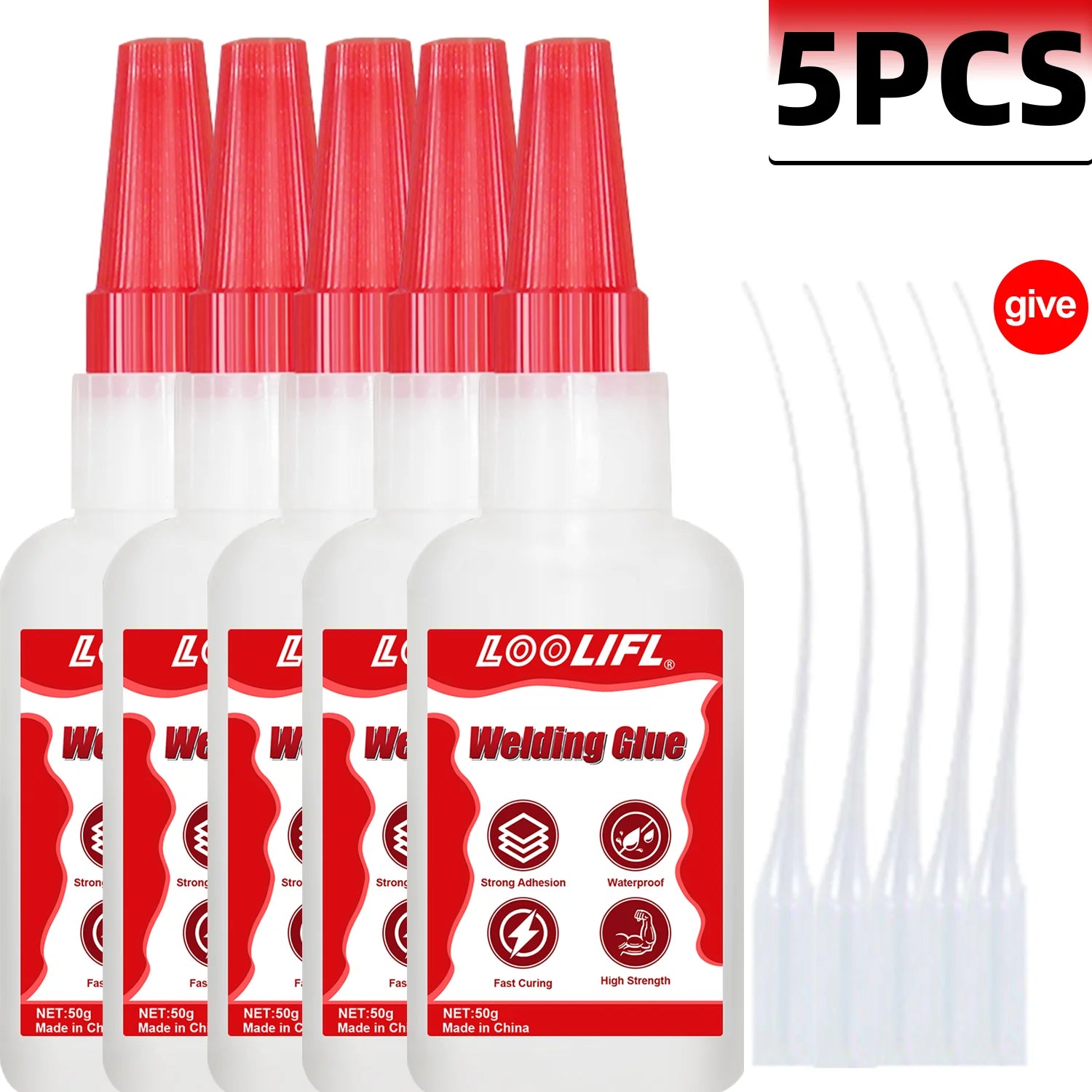 LOOLIFL 8PCS 50g Super Welding Glue,Universal High Strength Oily Adhesive Glue For Plastic Wood Ceramics Metal Soldering Agent