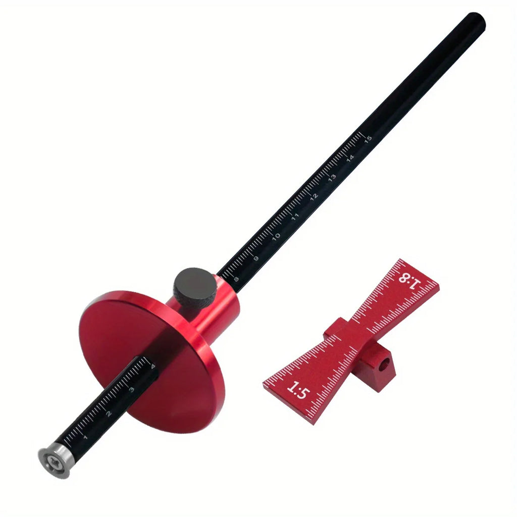 Bearing Wheel Cutter for Soft Wood ,Inch/MM Scale Ruler, Marking Gauge Dovetail Jig 1:5 1:8 Guide Aluminium Alloy Scribing Tool