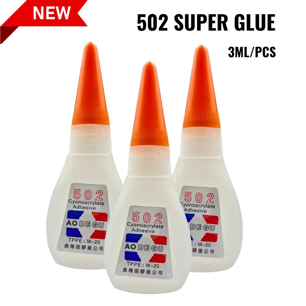 3ML 15ML Cyanoacrylate Instant Glue Strong Adhesive DIY Liquid Jewelry Toy Shoes Super Quick Drying Transparent 502 Super Glue