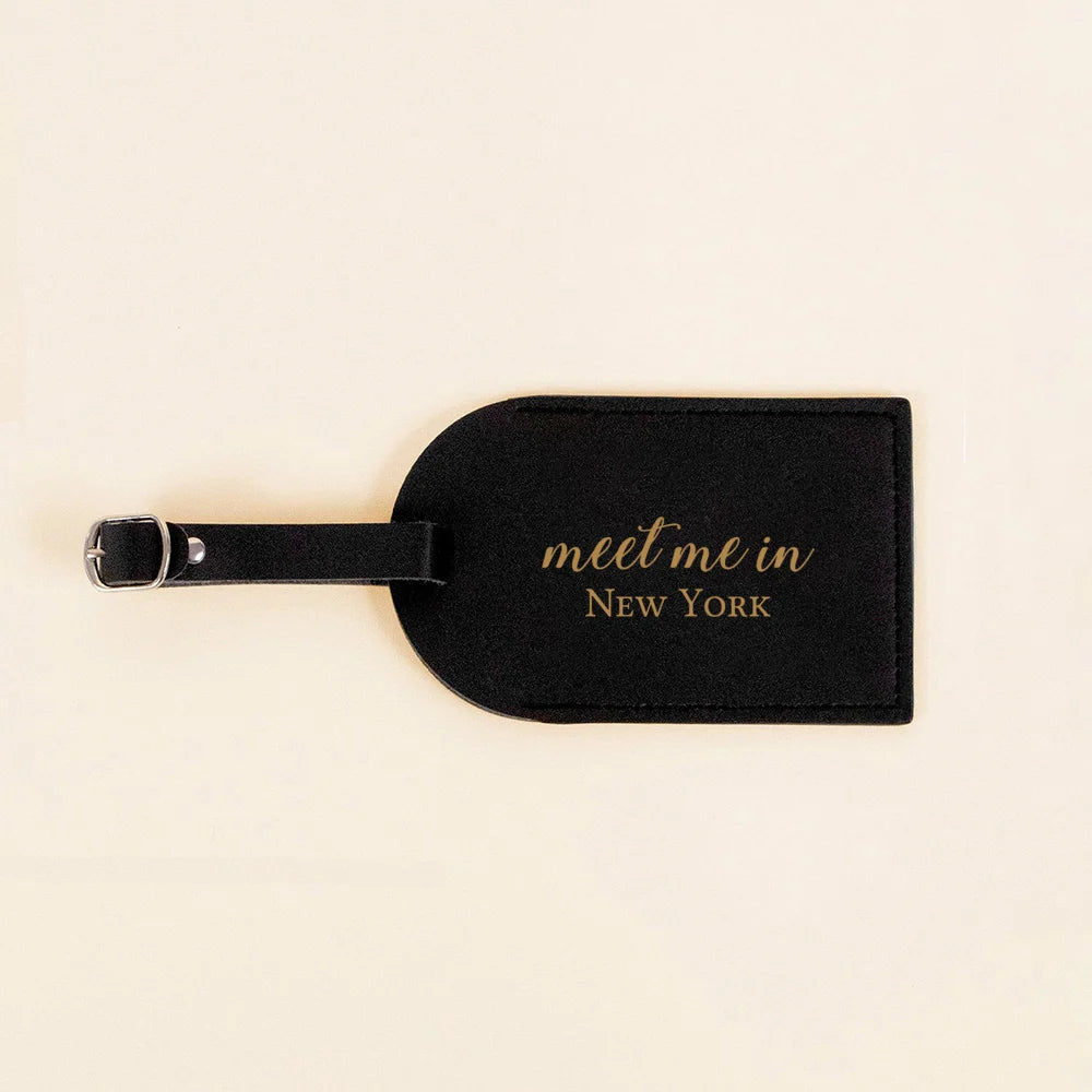Personalized Leather Monogrammed Luggage Tag Couple Travel Baggage Label Tags Wedding Custom Best Friend Gift Bridal Shower Gift