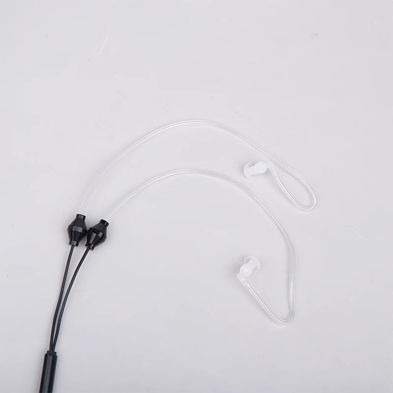 3.5mm Air Tube Earphones With Mic Universal Anti-Radiation Binaural Music Games Earphones For Phone