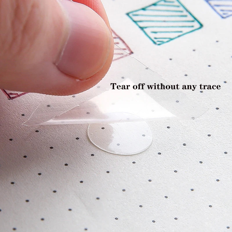Circular Dot Adhesive for Students Double-sided Adhesive Transparent High Viscosity No Trace Multifunctional Fixed Sticker