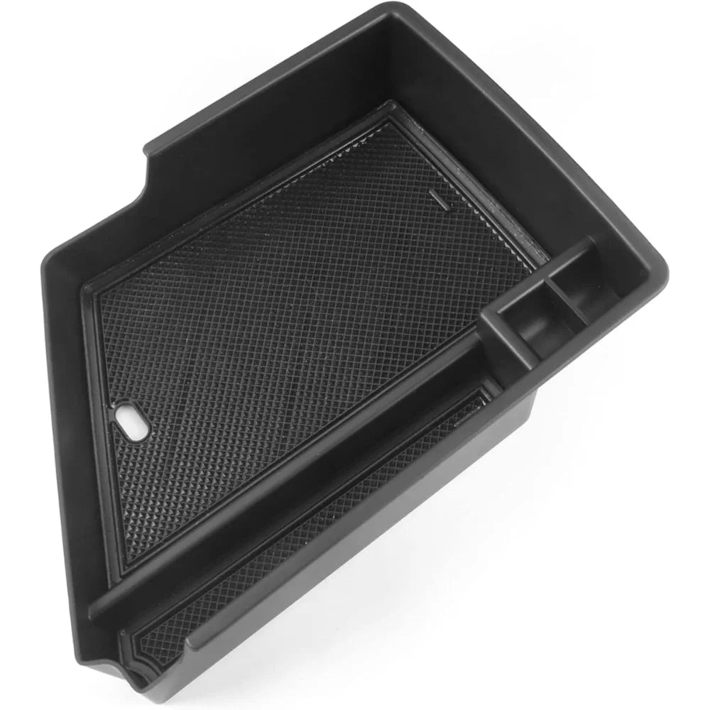 For Cadillac Lyriq 2023-2025 Center Console Tray Armrest Divider Durable ABS Black Functional Storage Box Car Accessories