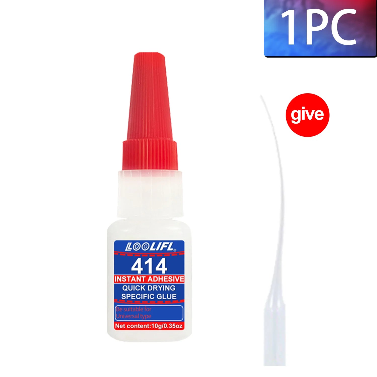 LOOLIFL 414/495 Instant Strong Super Glue Universal Superglue Mighty Instant Glue for Resin Ceramic Metal Glass Fast Dry Tool