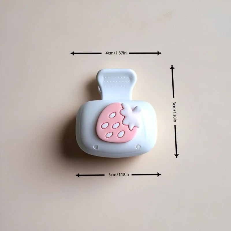 50Pcs Cherry Design Toothbrush Holder, Cherry Pattern, Protect Toothbrush Head, Features Dual Holes for Drainage and Ventilation