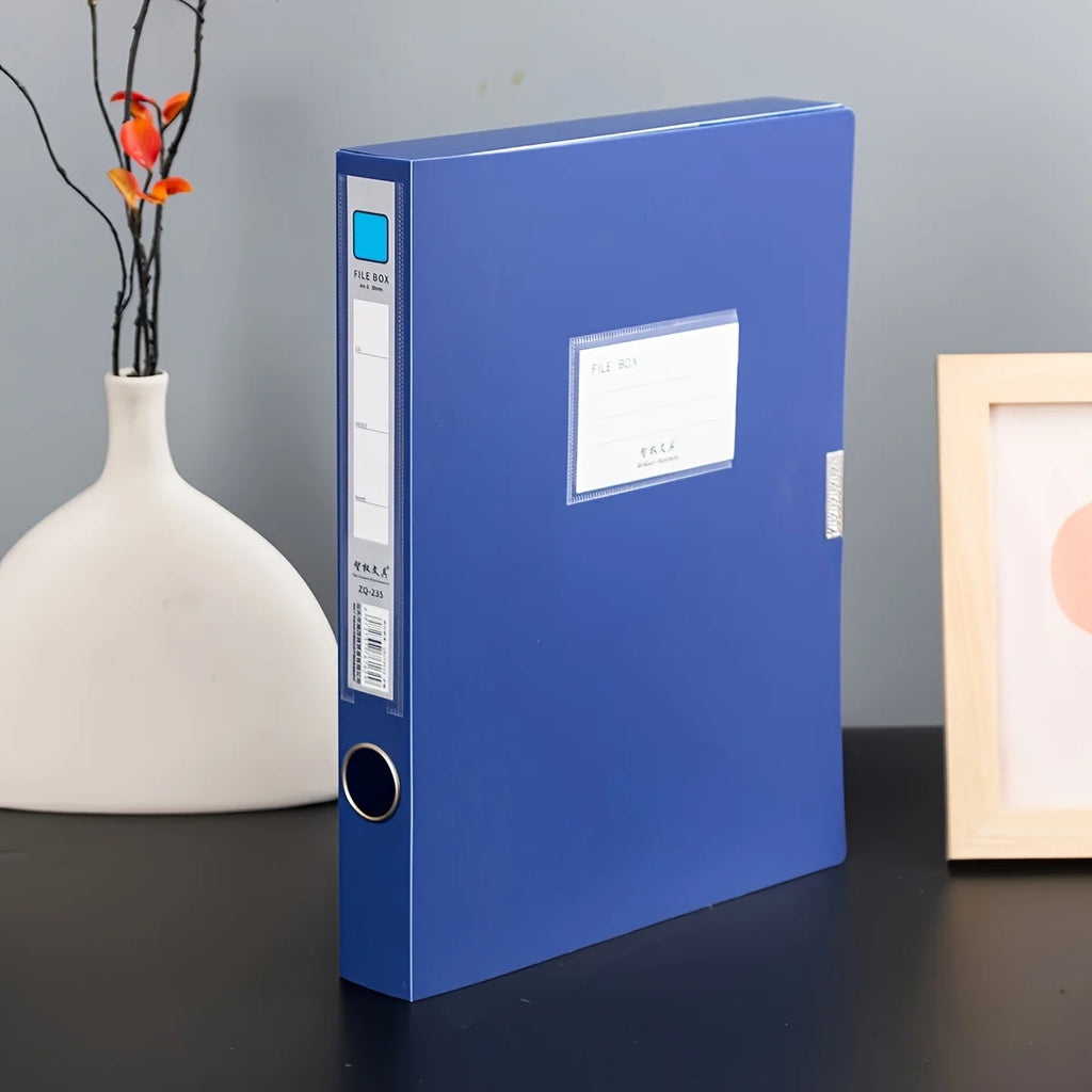 1pcs Foldable A4 File Folders, Large Capacity PP Document Storage Boxes, Suitable for Office, School, Back to School Season