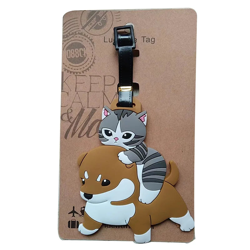 Cute Cartoon Shark Shape Luggage Tag,School Bag Baggage Bag Tag,Airport Station Anti-lost Tag,Travel Accessories