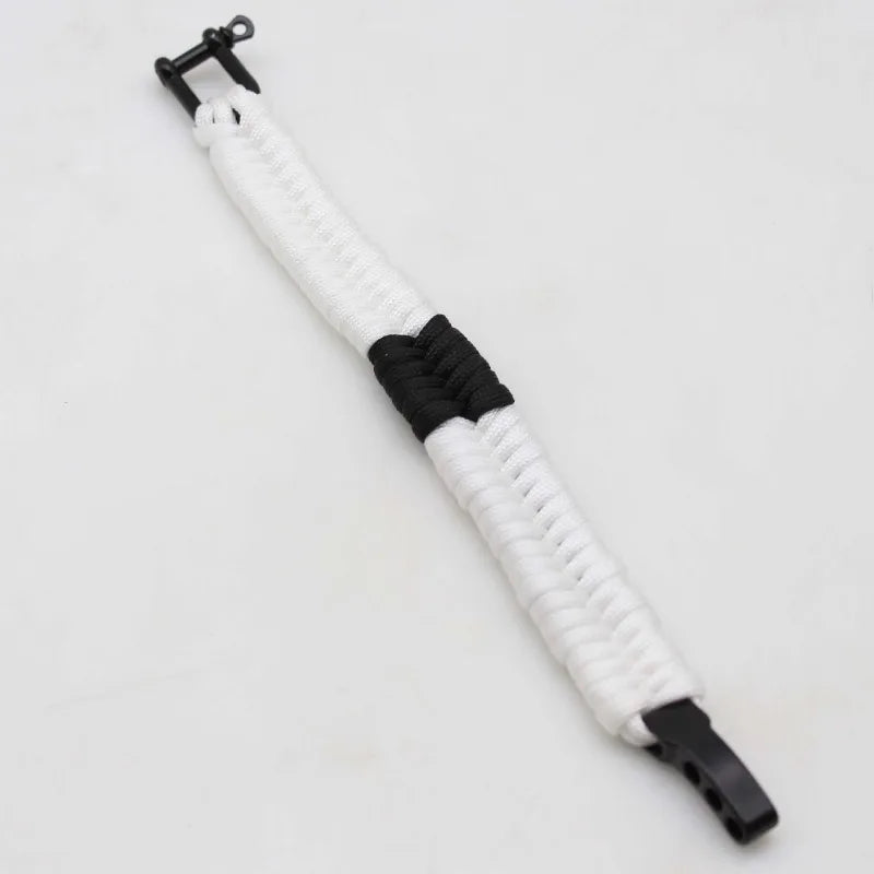 Woven Bracelet Outdoor Survival Seven-Core Parachute Cord Handmade Wrist Rope Wilderness Emergency Paracord with Alloy Buckle