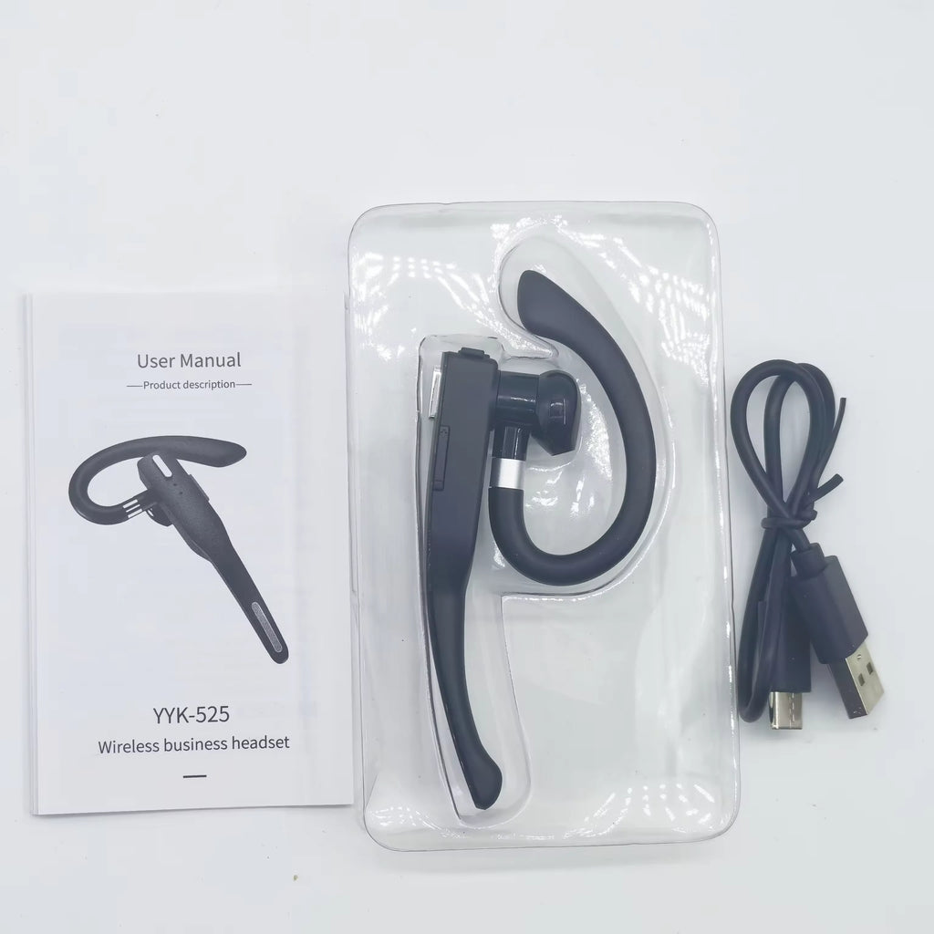 YYK-525 Wireless Bluetooth Headset Business Ear-mounted Bluetooth-compatible V5.1 Hands-free Call Noise Reduction Headphones