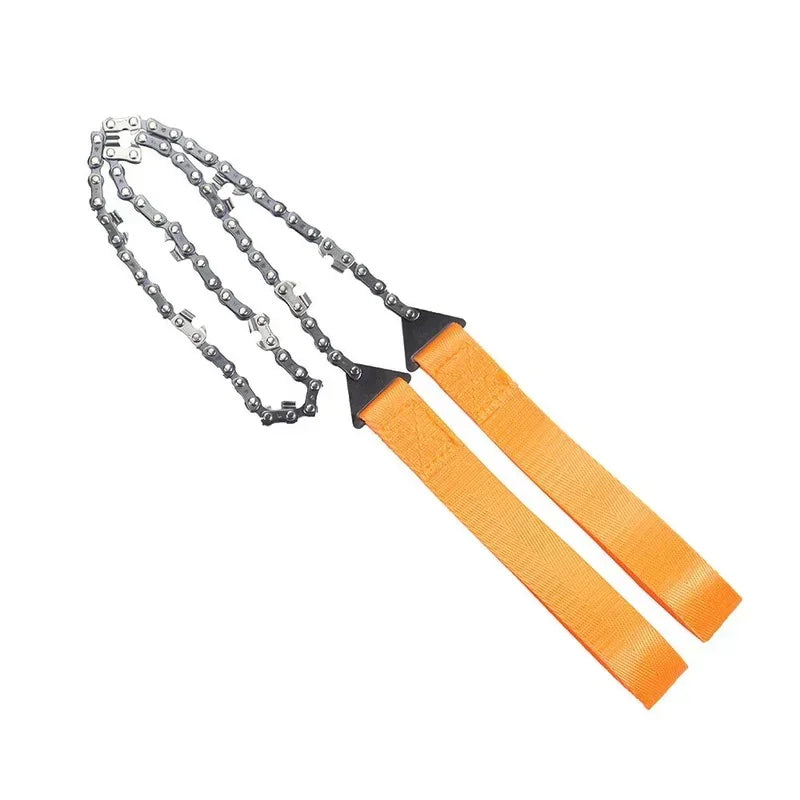 11 Tooth Portable Hand Zipper Saw Outdoor Chain Wire Saw Manganese Steel Pocket Wire Saw 24 Inch Garden Pruning tools