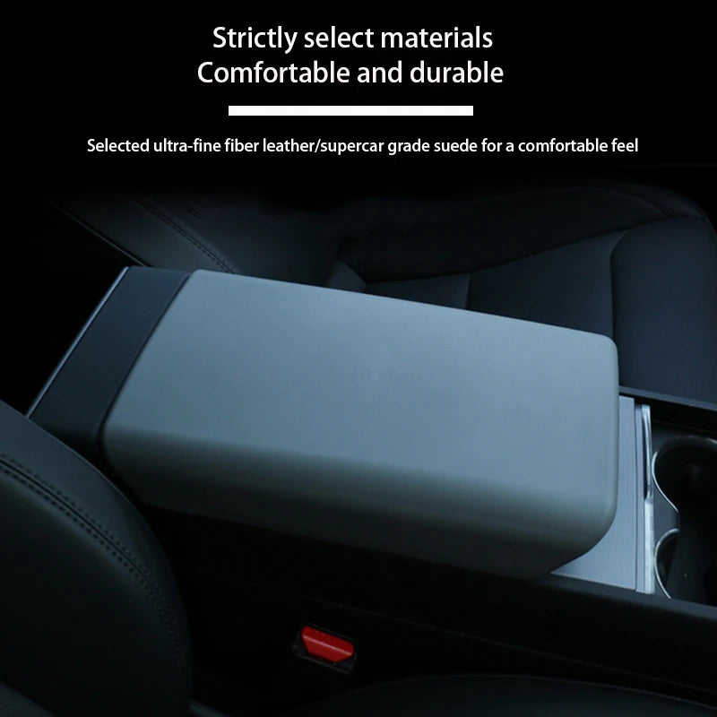 For Tesla Model Y Launch Juniper 2025 Model 3 Highland 2024 TPE Soft Case Center Console Arm Rest Lid Armrest Cover Accessories