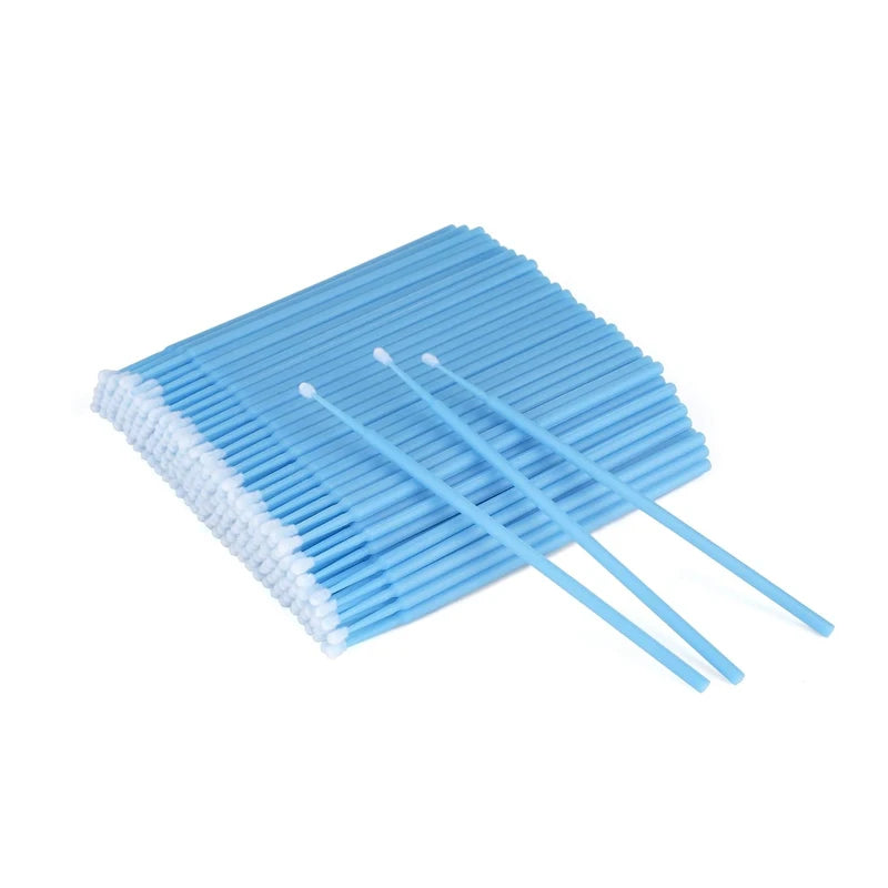 100Pcs Eyelash Cleaning Brush Lash Extension Micro Cotton Swab Individual Eyelashes Microbrush Beauty Makeup Clean Remover Tools