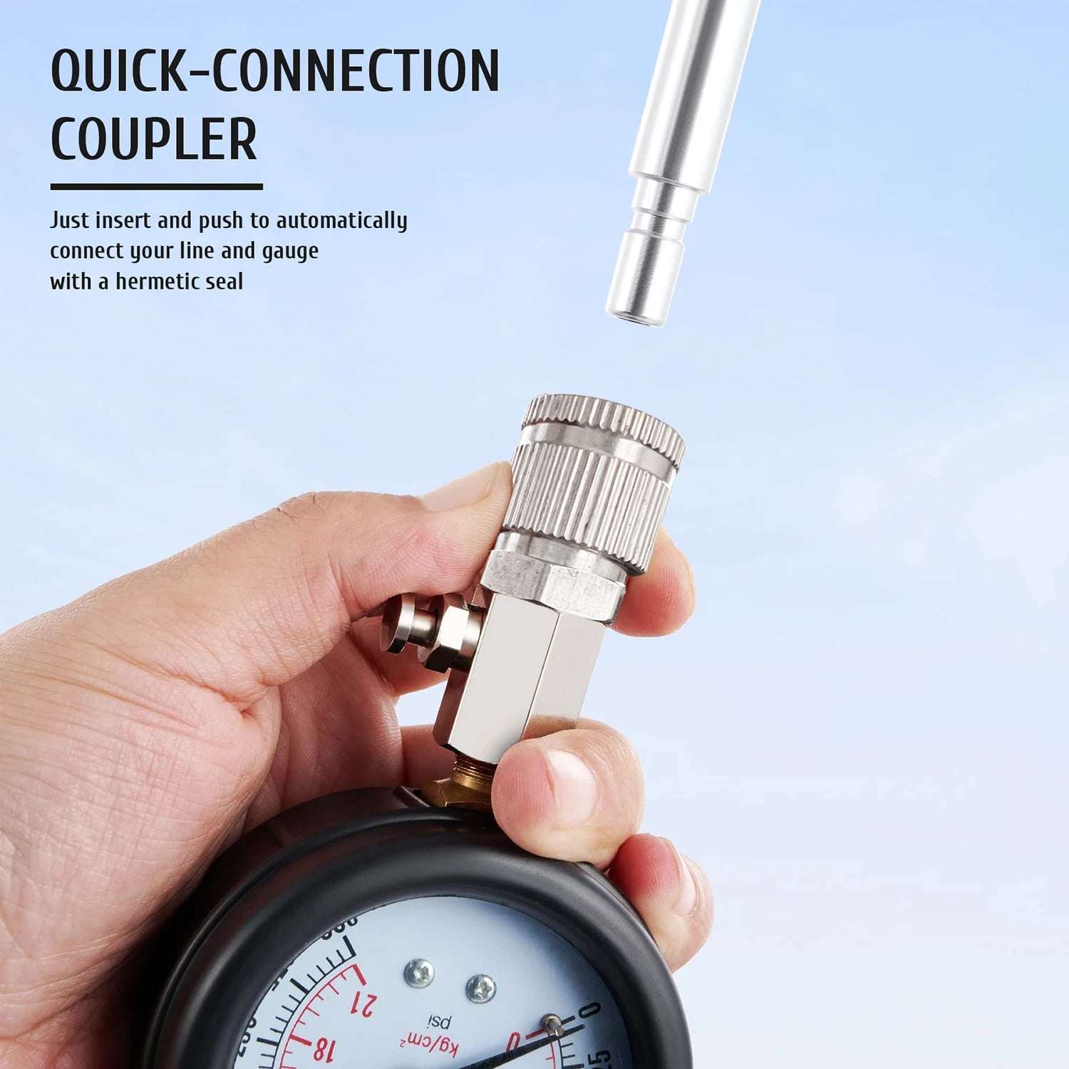 0-300 PSI Petrol Gas Engine Cylinder Pressure Gauge Automotive Tool for Motorcycle Car Truck Compression Tester Kit
