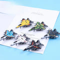 8pcs/set Mini Alloy Metal Airplane Model Plane Diecast Fighter Skipper Aircraft Toy for Boy Pull Back Vehicles Christmas Gifts