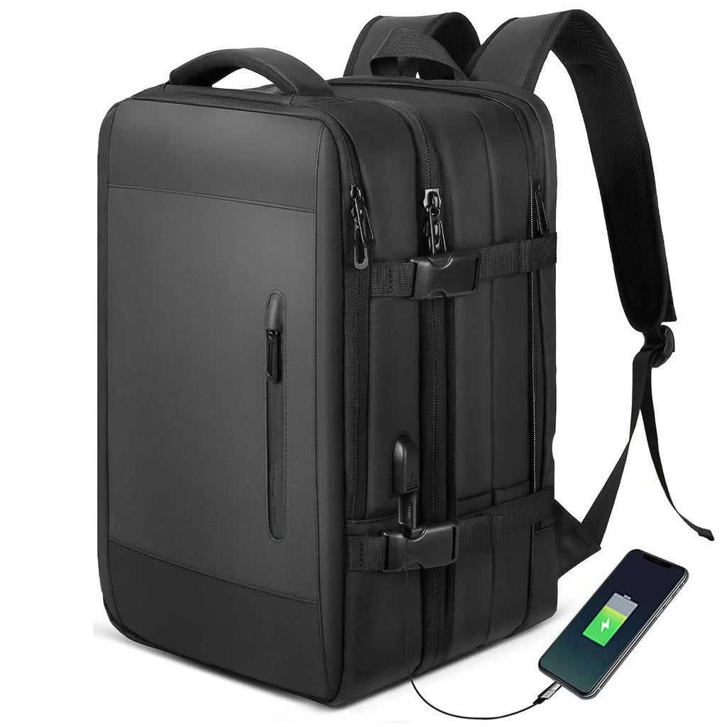 Large Capacity Expandable Travel Backpack Double Shoulder Bag for Business Trips Mountaineering And Computer Carrying