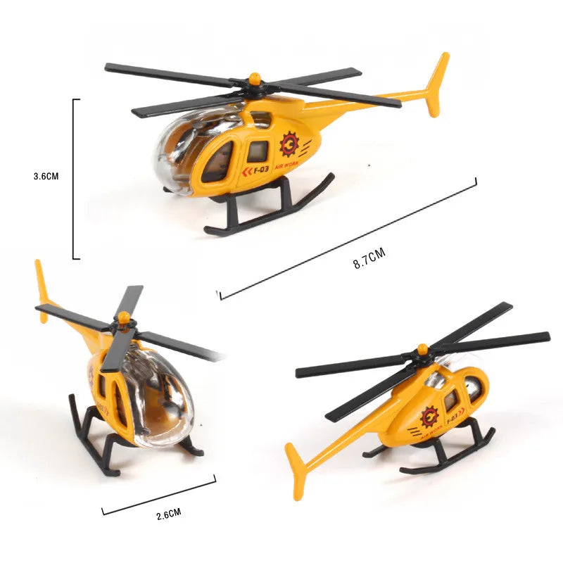 Alloy Helicopter Model Toys MINI Aircraft Military Collection Decorations Simulation Airplane Toys For Kids Boys Birthday Gift