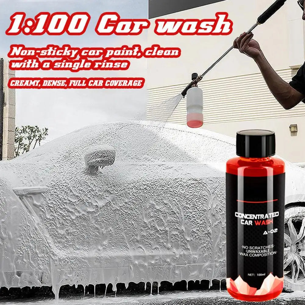 100ml Car Cleaning Foam Large Capacity High Concentration Super Foam Car Wash Liquid Auto Washing Shampoo Foam 1/2/3/4/5/10pcs
