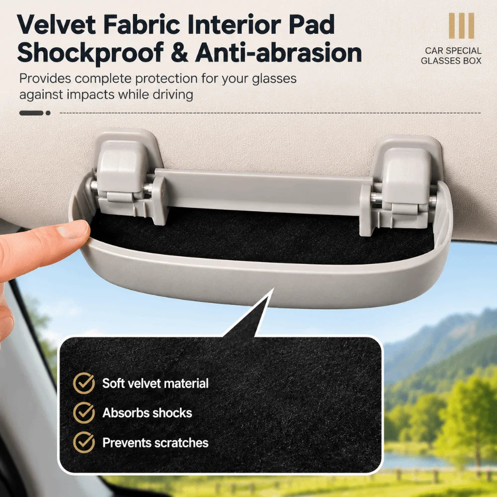 Glasses Case for  ABS Car Sunglass Sun Glasses Holder Storage Box Auto Eyeglasses Accessories