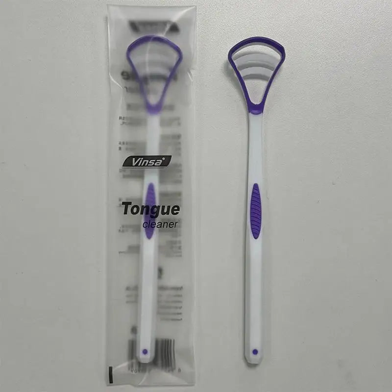 1PCS Silicone Tongue Scraper With Ergonomic Handle Double-sided Fresher Breath Tongue Cleaning Brush Oral Hygiene Tool Wholesale