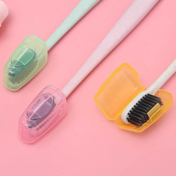5PCS Random Color Travel Toothbrush Head Cover Toothbrush Head Protector Portable Outdoor Travel Toothbrush Protective Case