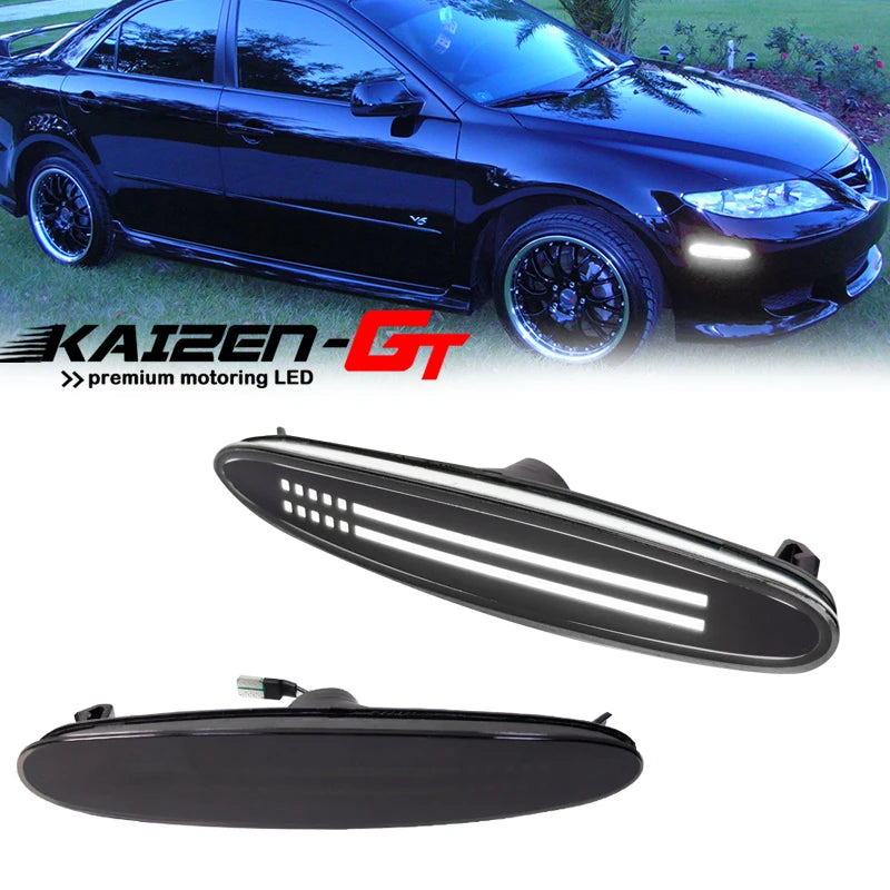 Front Bumper Side Marker Indicator Lights LED Turn Signal Lights Parking Lights For Mazda 6 Mazdaspeed6 GG GY GG1 GY1 2003-2008