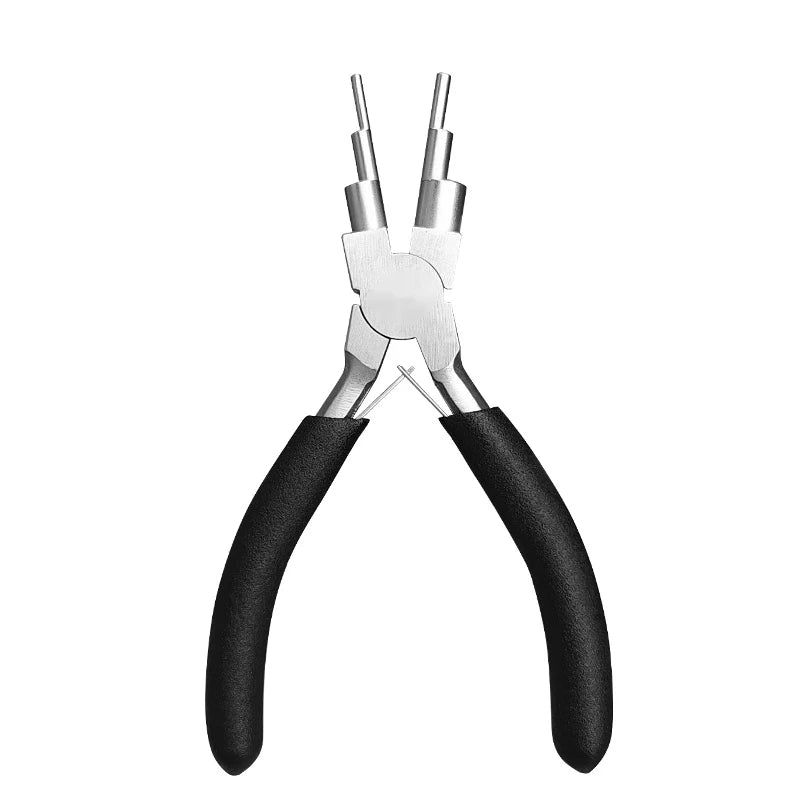 Professional Jewelry Pliers 6in1 Multi-Size Looping & Bail Making Tool with Non-Slip Handle for DIY Craft