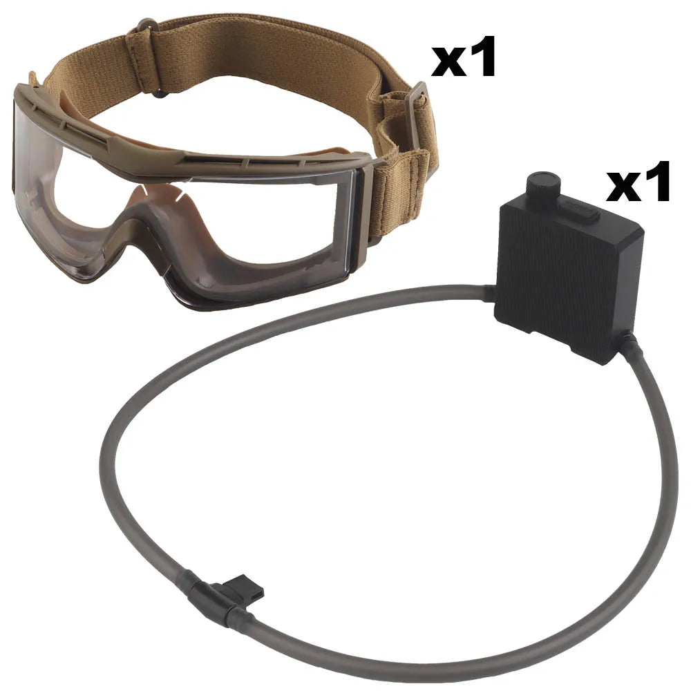 Tactical Goggles Defogger Defogging Fan Anti-fog Kit for Airsoft Shooting Motocross Mountaineering Protection Glasses Ski Masks
