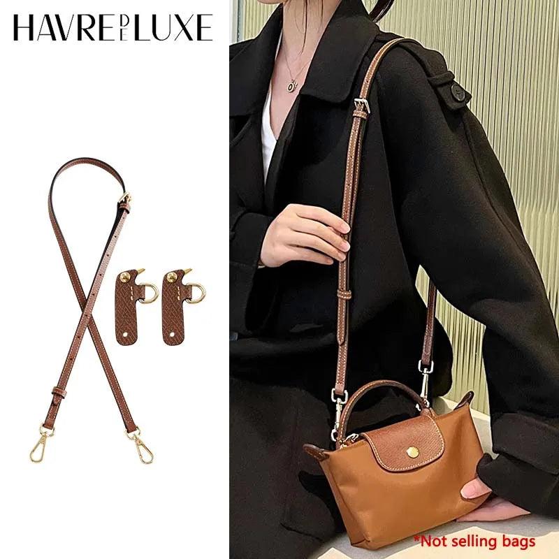 Shoulder Strap Leather Crossbody Bag Strap for Longchamp mini No Punching Modification Firm And NonDeformable Bag Strap Fastener